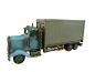 Preview: Retro Truck grau/blau Antik Eisen L.29x12cm