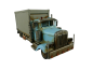 Preview: Retro Truck grau/blau Antik Eisen L.29x12cm