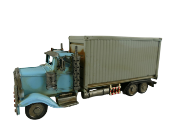 Retro Truck grau/blau Antik Eisen L.29x12cm