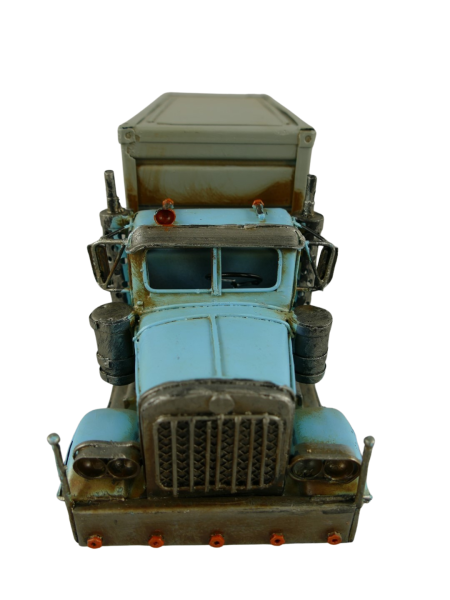 Retro Truck grau/blau Antik Eisen L.29x12cm